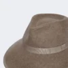 Chapéu de feltro de lã, bege