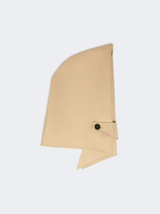 Chapéu-foulard em gabardine repelente à água, bege