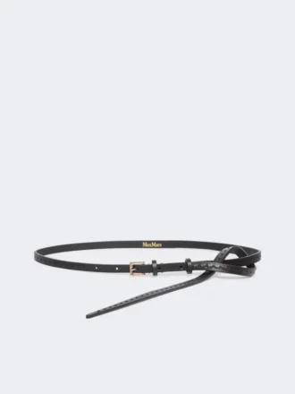 Cinto em pele natural, preto