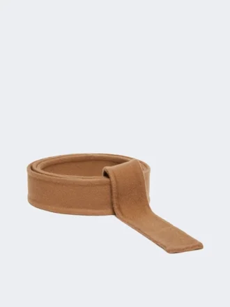 Cinto em tecido de Pure Wool, cor camelo
