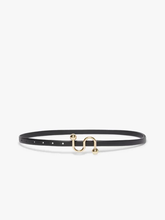 Cinto Sportmax com monograma e fivela, preto