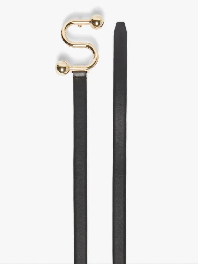 Cinto Sportmax com monograma e fivela, preto