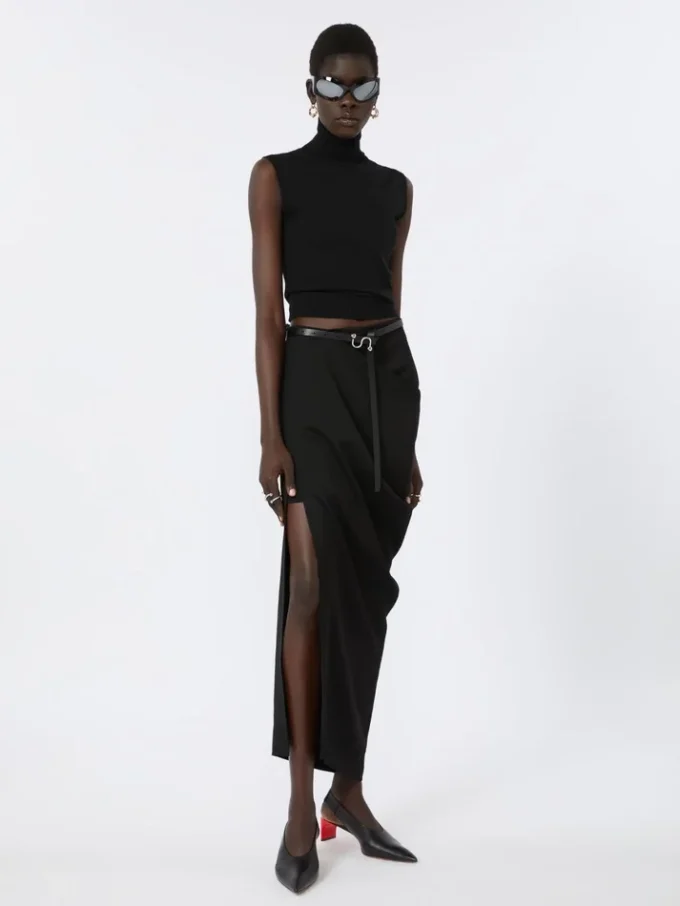 Cinto Sportmax com monograma e fivela, preto