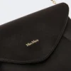 Clutch em viscose e cetim de seda, preta