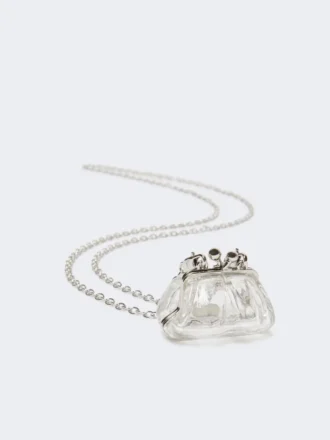 Colar com pendente em forma de bolsa Pasticcino, transparente