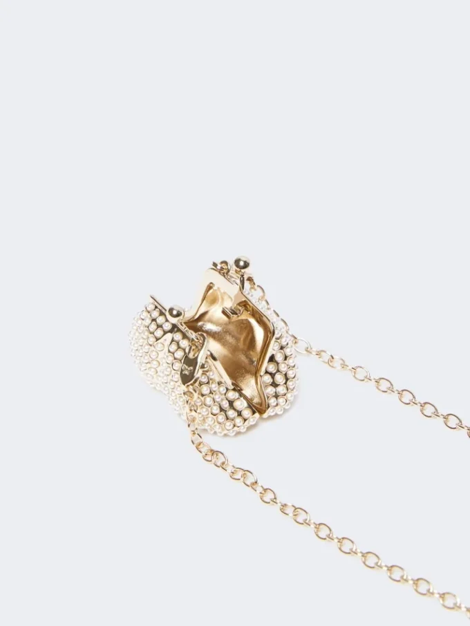 Colar com pendente em forma de mala Pasticcino, dourado Colar com pendente em forma de mala Pasticcino, dourado