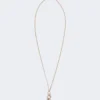 Colar comprido com pendente em forma de selo, dourado Colar comprido com pendente em forma de selo, dourado