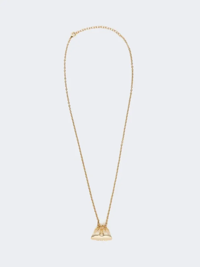 Colar comprido com pingente em forma de bolsa Pasticcino, dourado Colar comprido com pingente em forma de bolsa Pasticcino, dourado