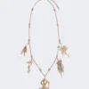 Colar metálico «abissi» com strass, dourado Colar metálico «abissi» com strass, dourado