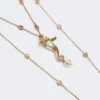 Colar metálico «abissi» com strass, dourado