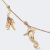 Colar metálico «abissi» com strass, dourado Colar metálico «abissi» com strass, dourado