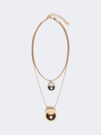 Colar Pasticcino Bag em metal, dourado Colar Pasticcino Bag em metal, dourado