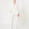 Colete em crepe de lã, branco Colete em crepe de lã, branco