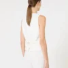 Colete em crepe de lã, branco Colete em crepe de lã, branco