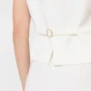 Colete em crepe de lã, branco Colete em crepe de lã, branco