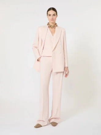 Colete em crepe de lã, rosa
