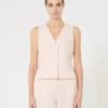 Colete em crepe de lã, rosa Colete em crepe de lã, rosa