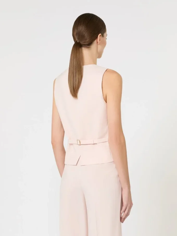 Colete em crepe de lã, rosa Colete em crepe de lã, rosa