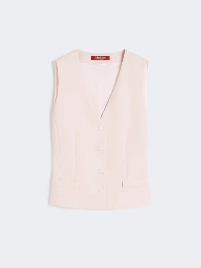 Colete em crepe de lã, rosa Colete em crepe de lã, rosa
