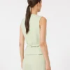Colete em crepe de lã, verde Colete em crepe de lã, verde