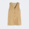 Colete em jersey jacquard às riscas, cor deserto Colete em jersey jacquard às riscas, cor deserto