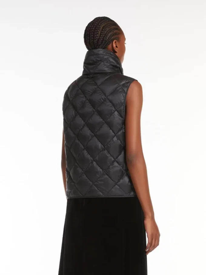 Colete em lona de nylon repelente à água, preto Colete em lona de nylon repelente à água, preto