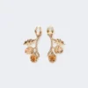 Conjunto com pingentes e cristais, dourado Conjunto com pingentes e cristais, dourado