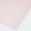 Estola de caxemira bordada e com franjas, rosa Estola de caxemira bordada e com franjas, rosa