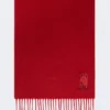 Estola de caxemira com franjas, vermelho escuro Estola de caxemira com franjas, vermelho escuro