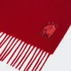 Estola de caxemira com franjas, vermelho escuro Estola de caxemira com franjas, vermelho escuro