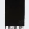 Estola de caxemira com monograma bordado, preta Estola de caxemira com monograma bordado, preta