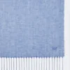 Estola de linho com franjas, azul claro