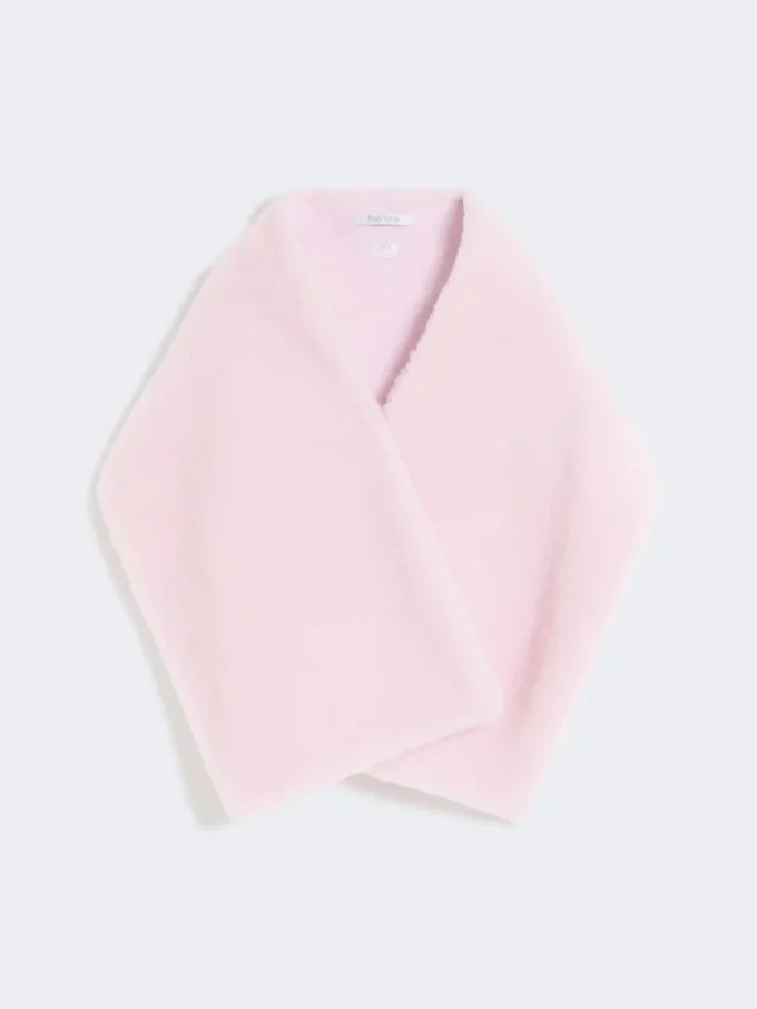 Estola em alpaca e lã, bege-rosa
