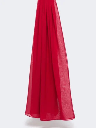 Estola em georgette de seda, gerânio Estola em georgette de seda, gerânio