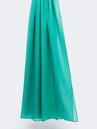 Estola em georgette de seda, verde