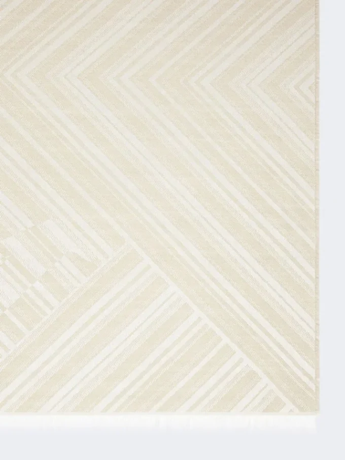 Estola em jacquard de lã e seda, cor de pomba