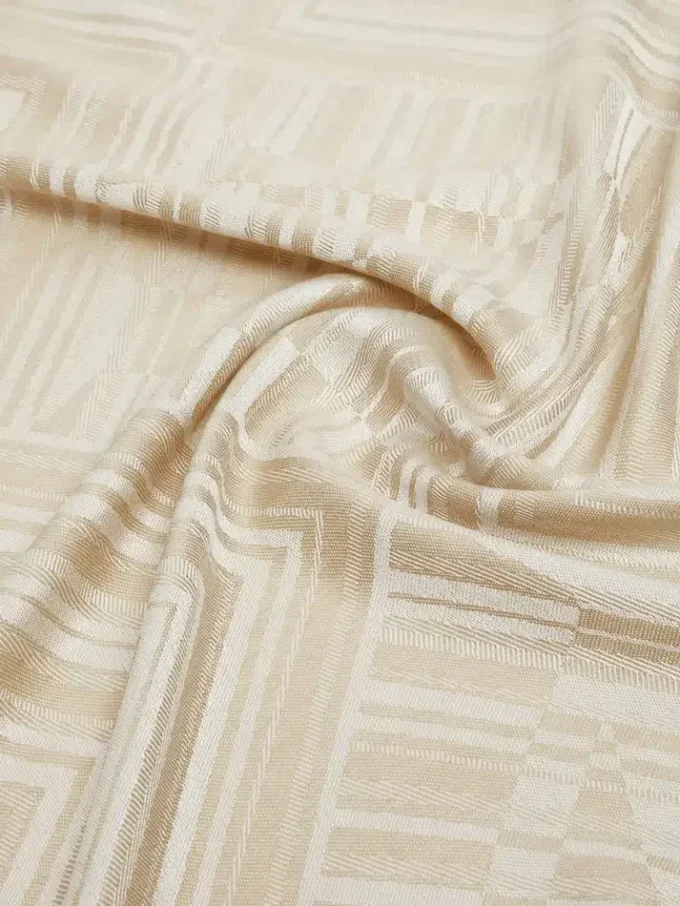 Estola em jacquard de lã e seda, cor de pomba