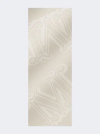 Estola em jacquard de seda, caxemira e lã, bege