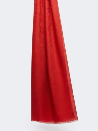 Estola em malha jacquard de lã e seda, vermelha Estola em malha jacquard de lã e seda, vermelha