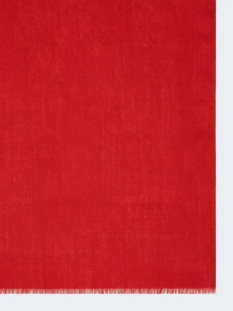 Estola em malha jacquard de lã e seda, vermelha Estola em malha jacquard de lã e seda, vermelha