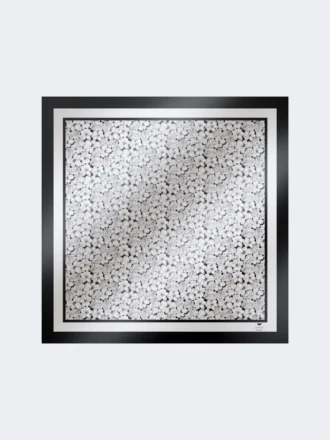 Foulard de seda estampado, branco óptico