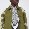 Foulard de seda estampado, branco óptico Foulard de seda estampado, branco óptico