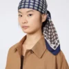 Foulard de seda estampado, cor lama