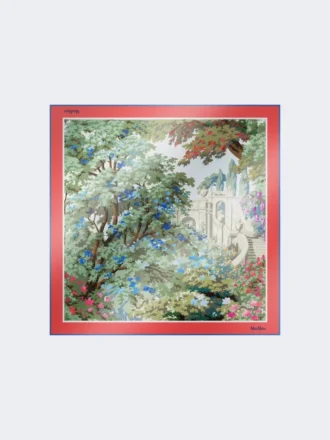 Foulard de seda estampado, rosa antigo