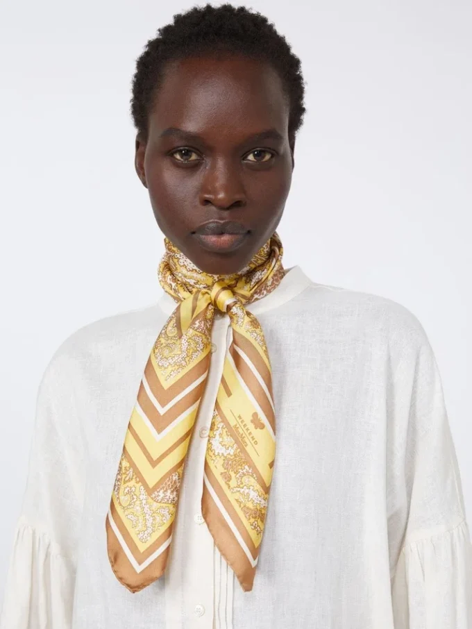Foulard de seda estampado, verde Foulard de seda estampado, verde