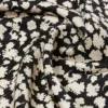 Foulard em sarja de seda estampada, preto