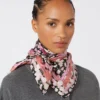 Foulard em sarja de seda estampada, rosa Foulard em sarja de seda estampada, rosa