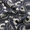 Foulard quadrado de seda estampado, azul-marinho