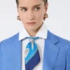 Lenço de seda estampado, azul-marinho Lenço de seda estampado, azul-marinho