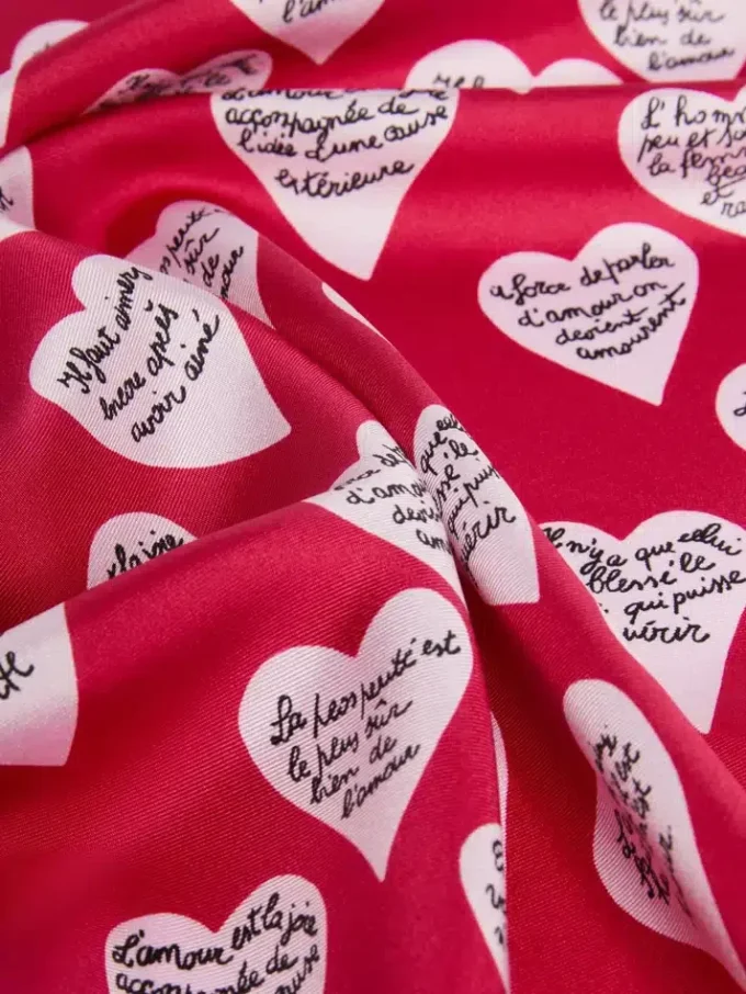 Lenço de seda estampado, bege Lenço de seda estampado, bege